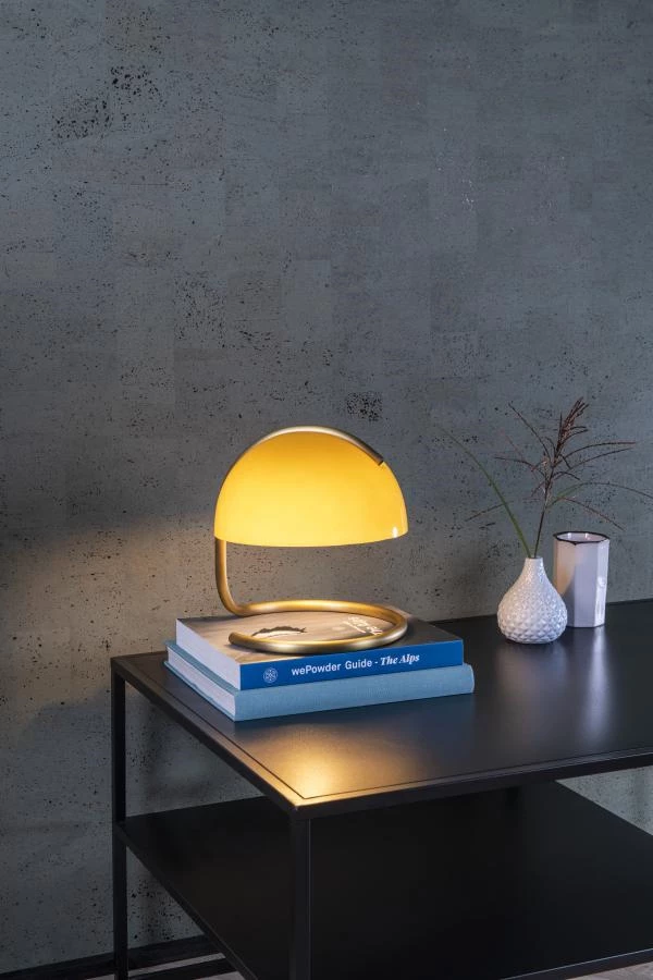 Lucide CATO - Lampe de table - Ø 23,5 cm - 1xE27 - Orange - ambiance 3